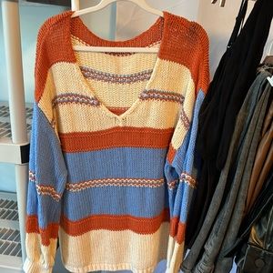 Stripe Fall Amazon Chunky Sweater